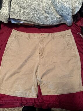 Weatherproof Men's Tan Flat Front Shorts